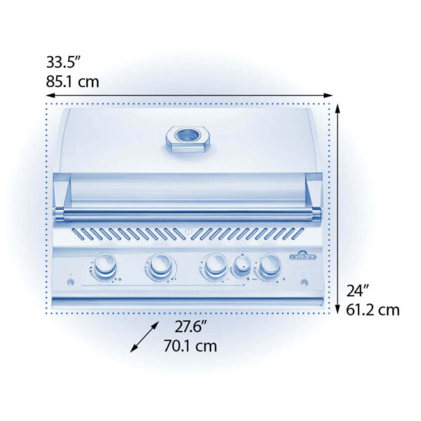 Barbecue a gas da incasso Napoleon BIG 32 RB 4+1 FUOCHI - immagine 2